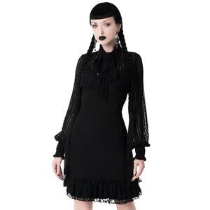 Killstar Nora Bones Ruffle Bustle Skirt
